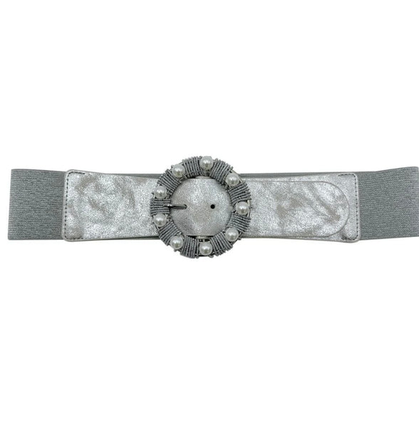 Belt with Pearl Buckle