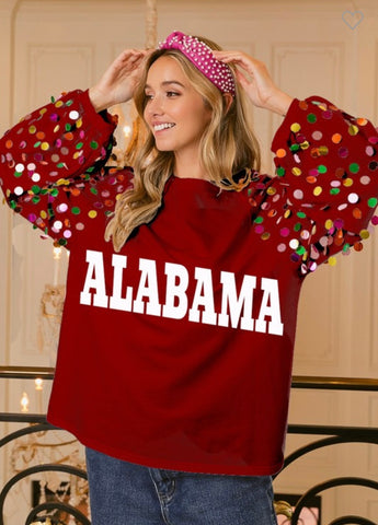 Alabama Spangle Sleeve Sweatshirt