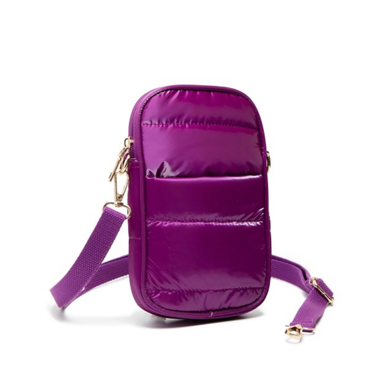 Puffer Crossbody Bag With Front Pocket