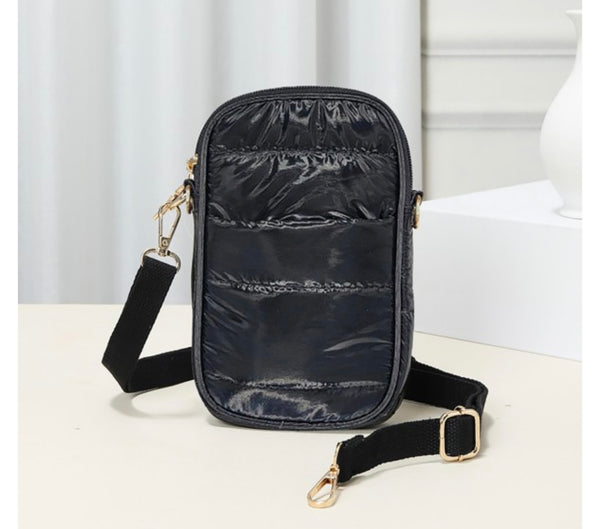 Puffer Crossbody Bag With Front Pocket