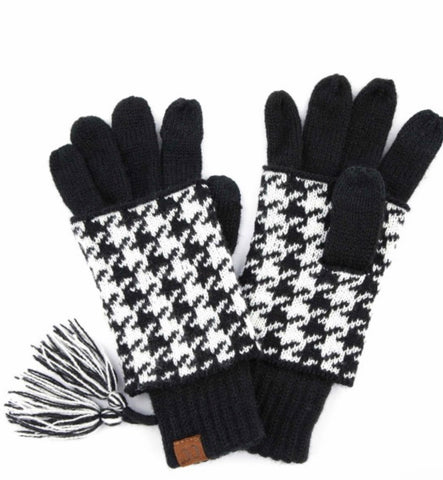 Houndstooth Gloves