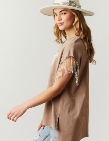 Free As A Bird Rhinestone Top