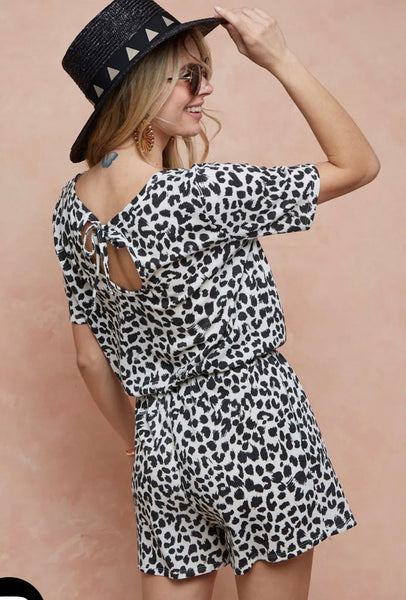 Leopard Print Romper