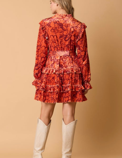 Floral Velvet Dress