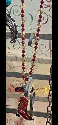 Red Boot Necklace
