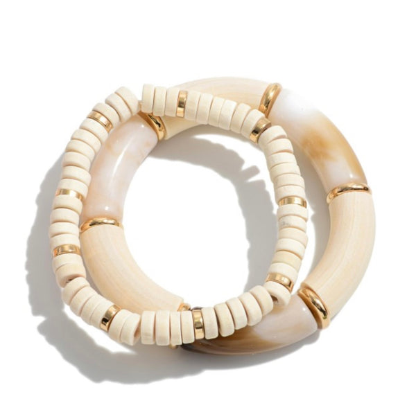 Two Strand Acrylic Bracelet Set