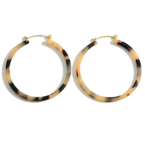 Leopard Print Resin Hoops