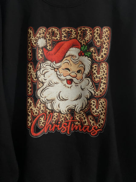 Santa & Leopard Sweatshirt