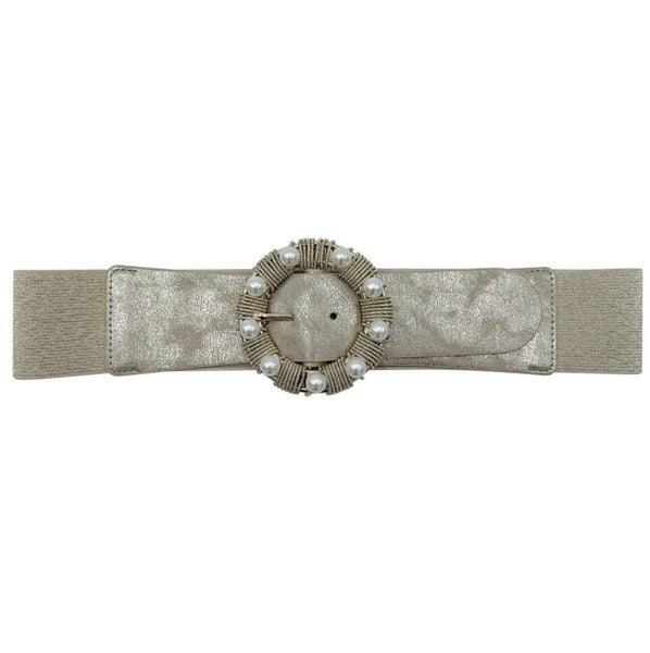 Belt with Pearl Buckle