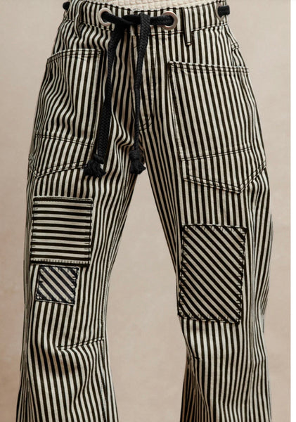 Striped Barrel Pants