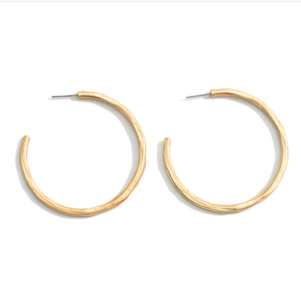 Hammered Metal Hoops