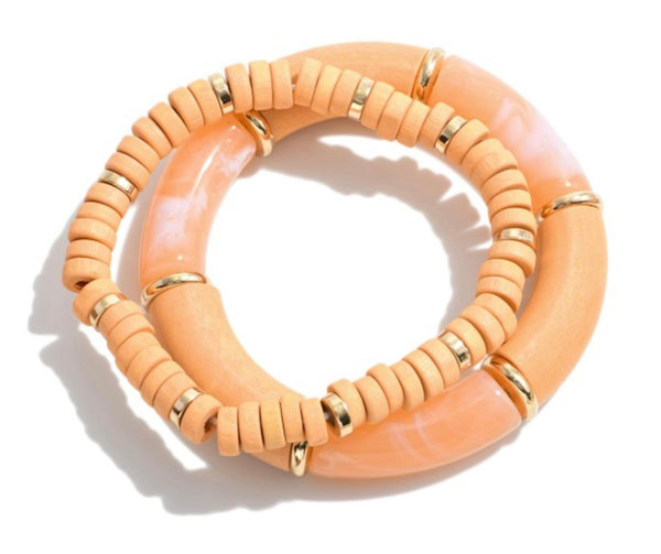 Two Strand Acrylic Bracelet Set