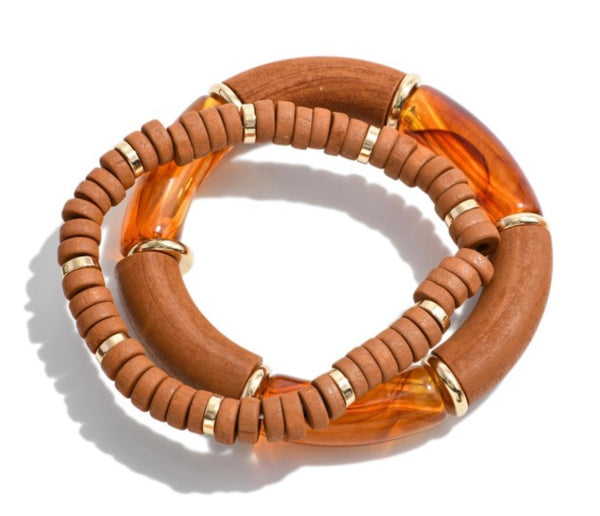 Two Strand Acrylic Bracelet Set