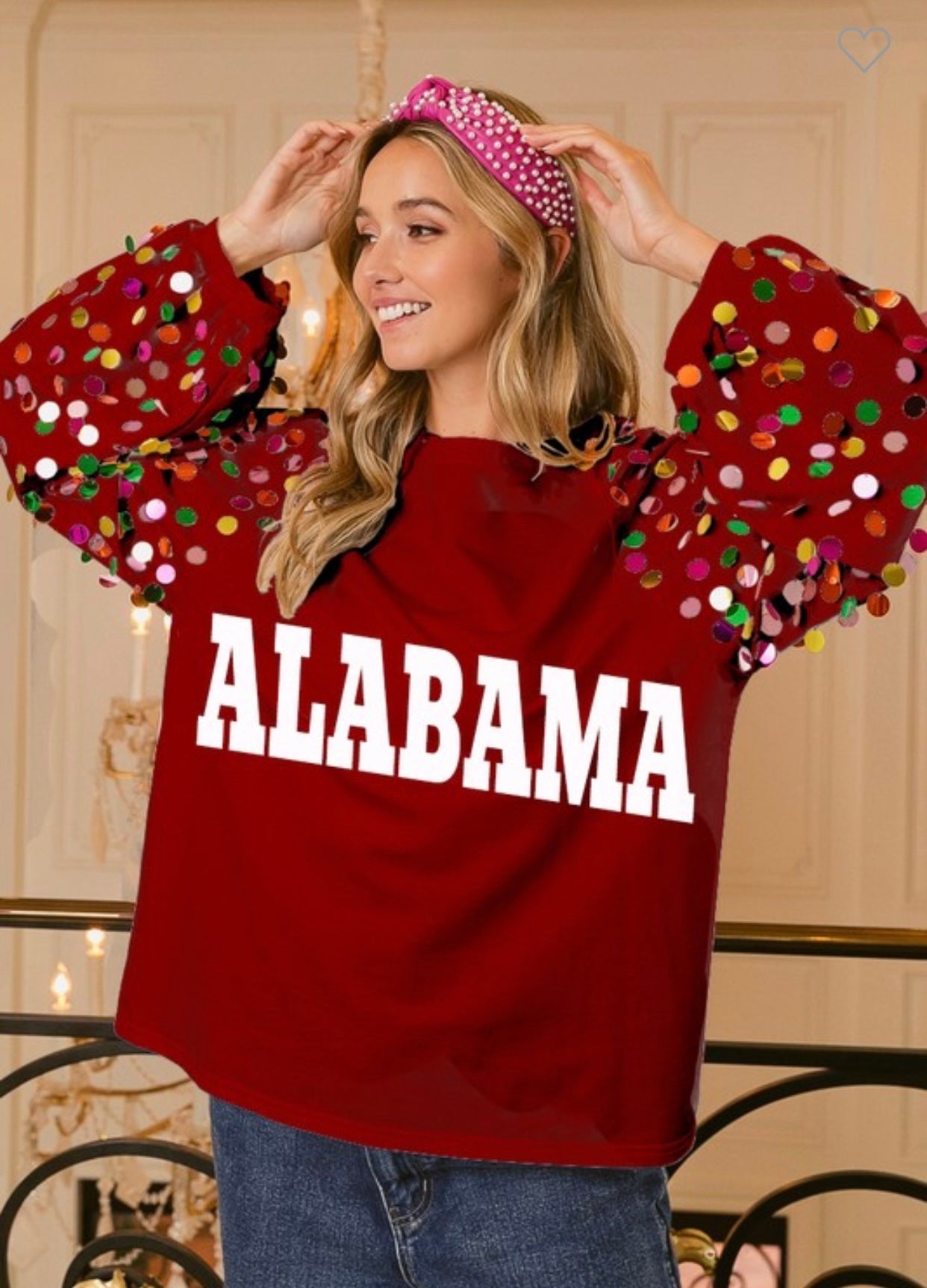 Alabama Spangle Sleeve Sweatshirt