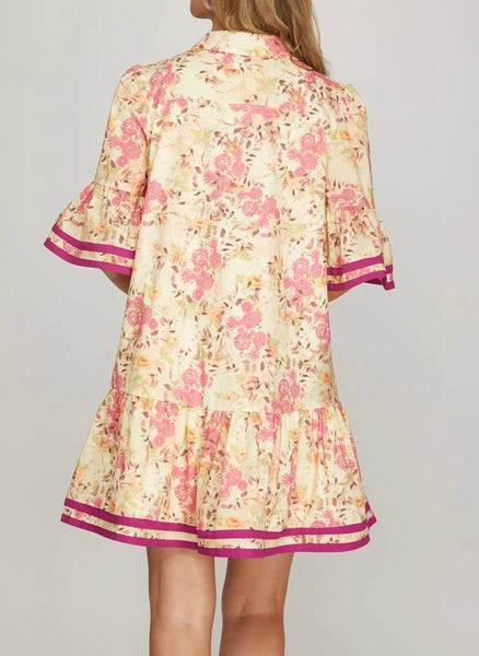 Rose/Fuchsia Floral Dress