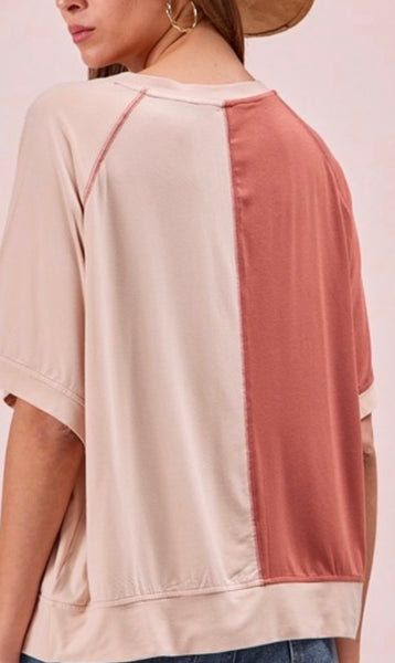 Plus Brick/Tan Top