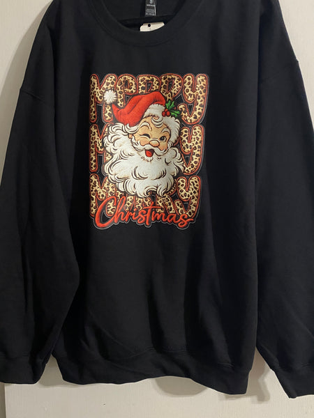 Santa & Leopard Sweatshirt