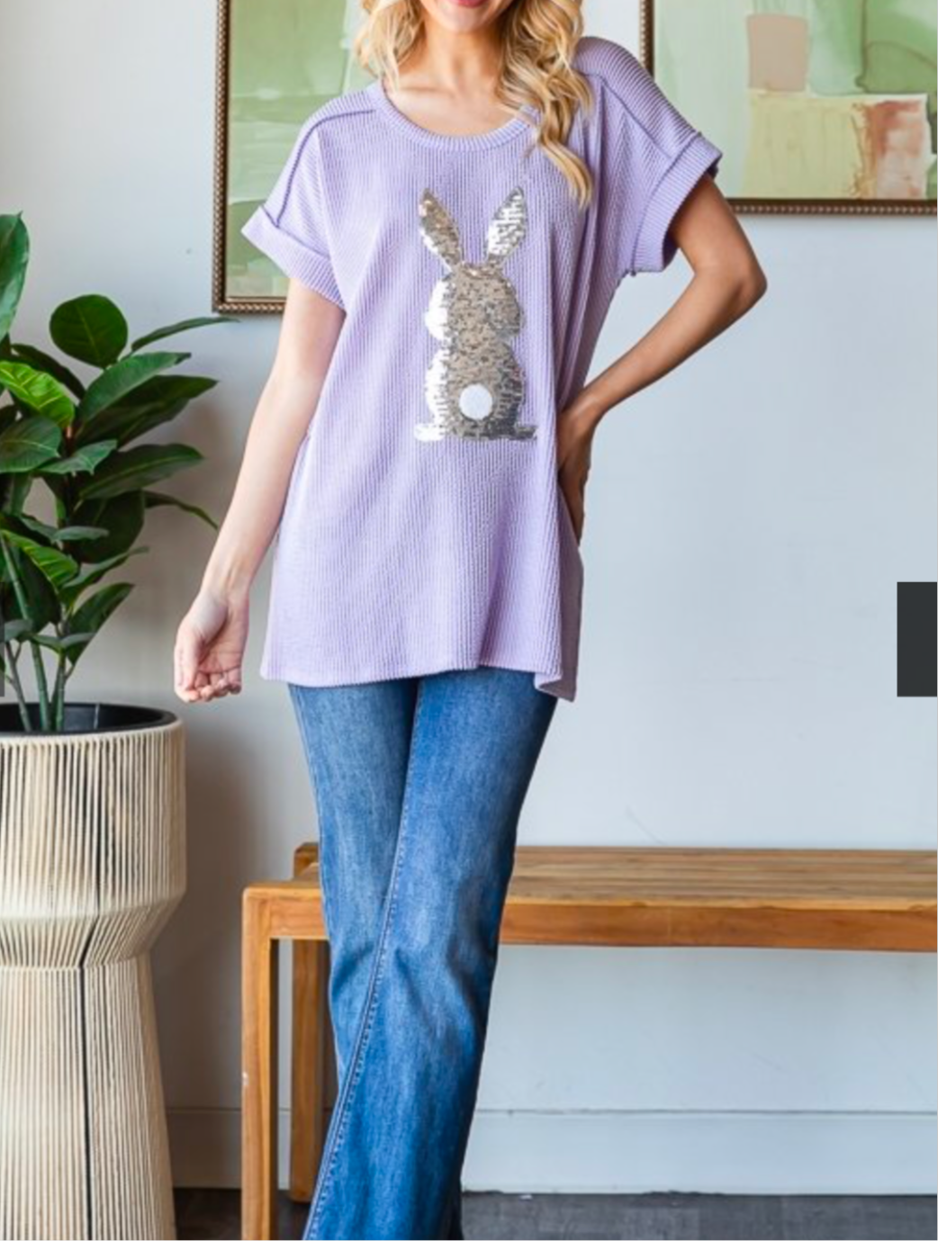 Sequin Easter Bunny Shirt