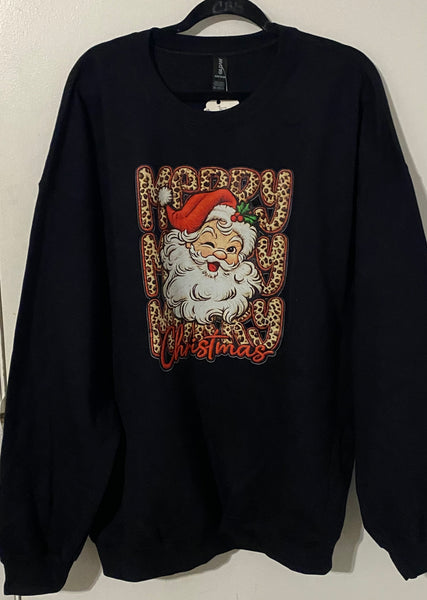 Santa & Leopard Sweatshirt