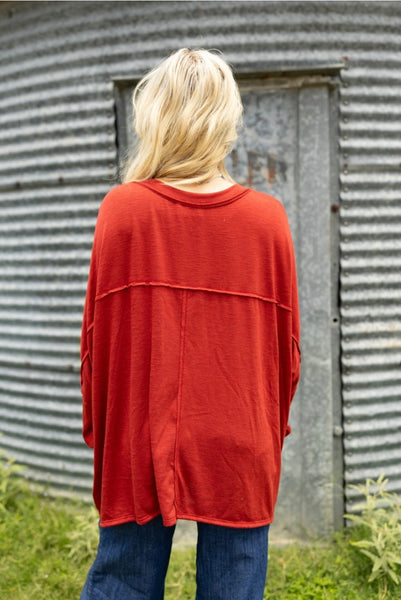 Garnet Red Hacci Top