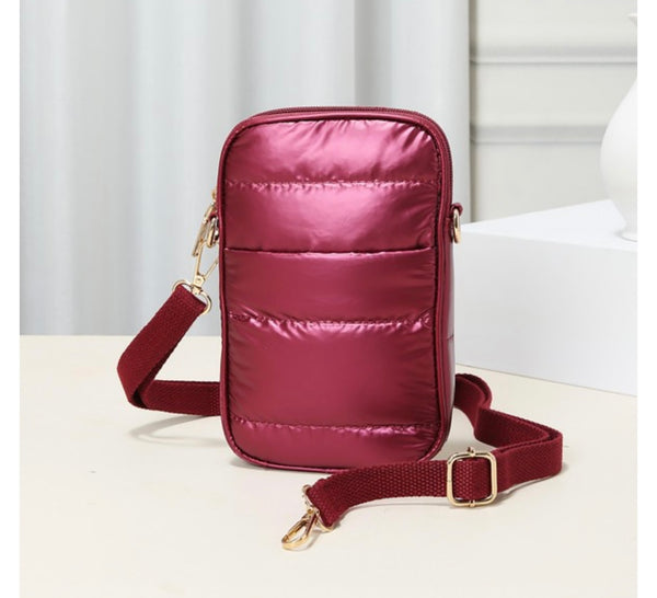 Puffer Crossbody Bag With Front Pocket