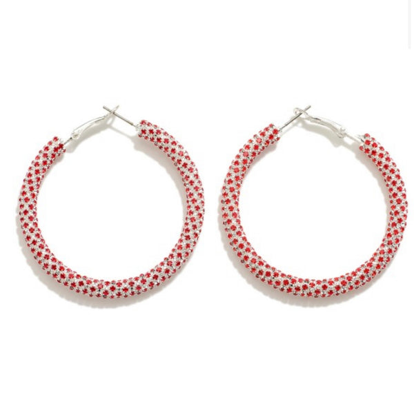 Rhinestone Hoop Earrings