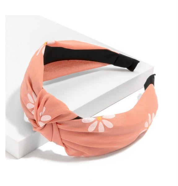 Headbands with Painted Flowers