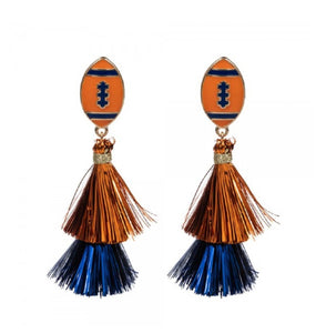 Game Day Enamel Football Earrings