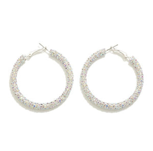 Rhinestone Hoop Earrings