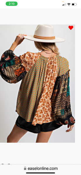 Vintage Boho Printed Top