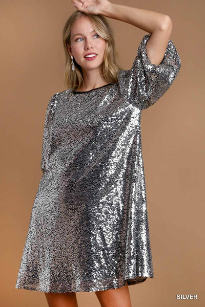 Silver Sequin Dress