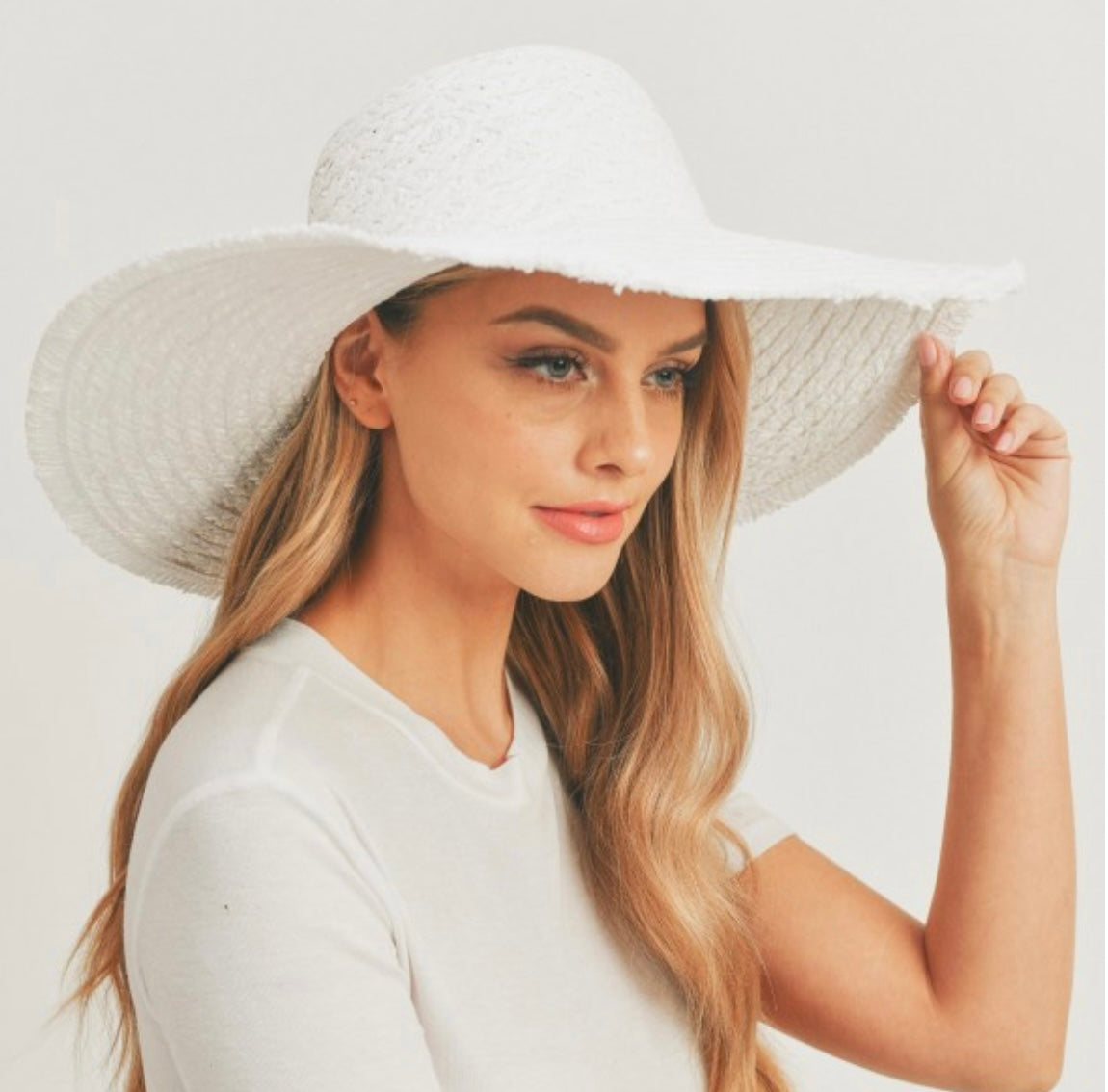 White Floppy Sunhat