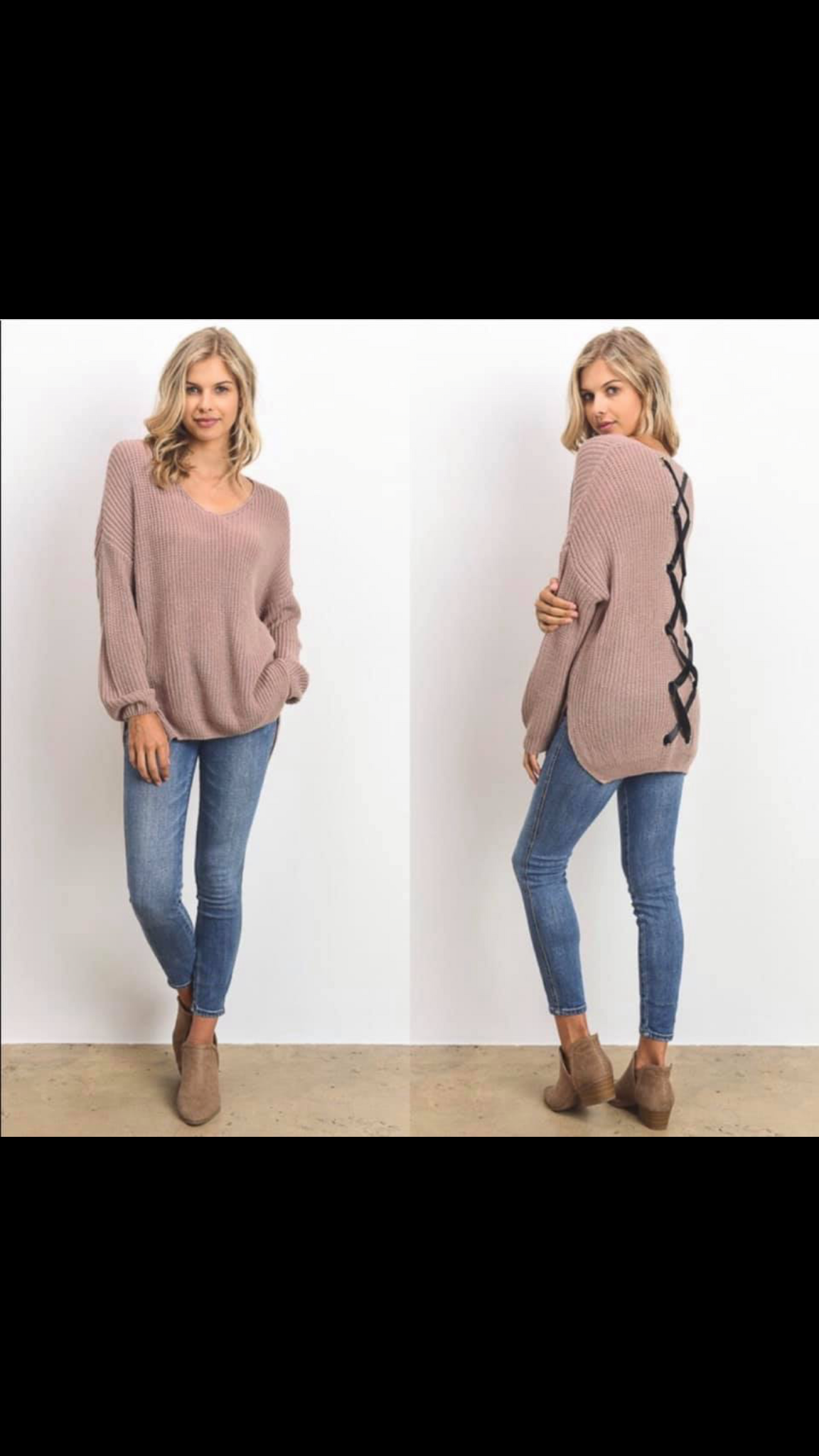 Mauve Chunky Knit Sweater