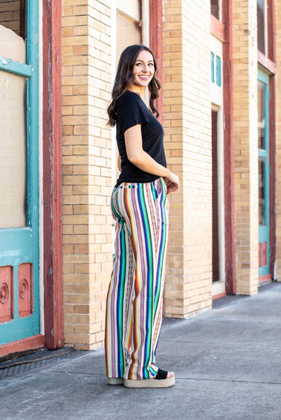 Ivory Serape Everyday Relaxed Linen Pants