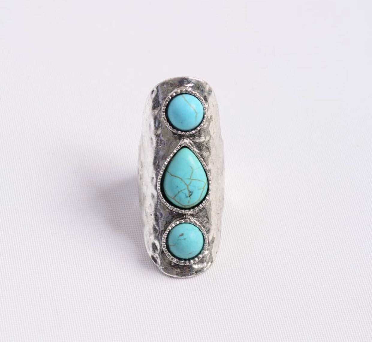 Waterfall Droplet Turquoise Stone Ring