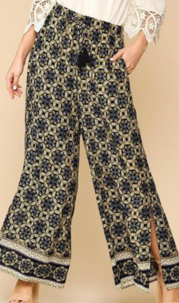 Palazzo Pants with Side Slit