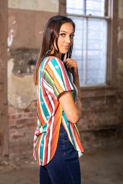 Ivory Serape Print Tee