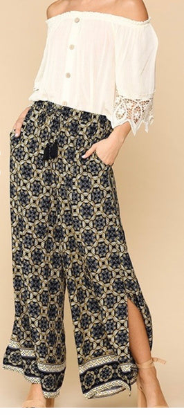 Palazzo Pants with Side Slit