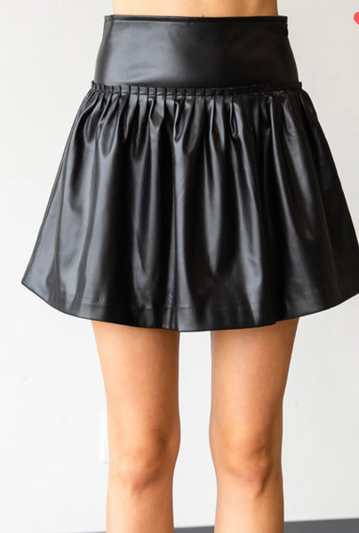 Faux Leather Skirt