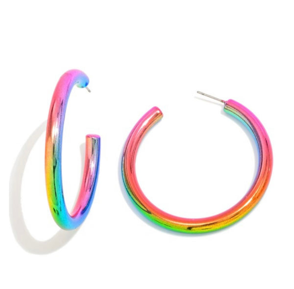 Metallic Hoop Earrings