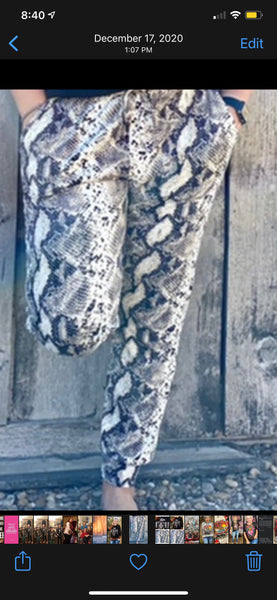 Snake Print Joggers