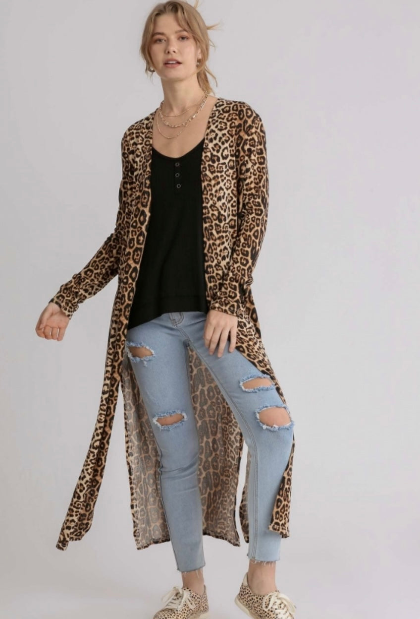 Jaguar Print Cardigan