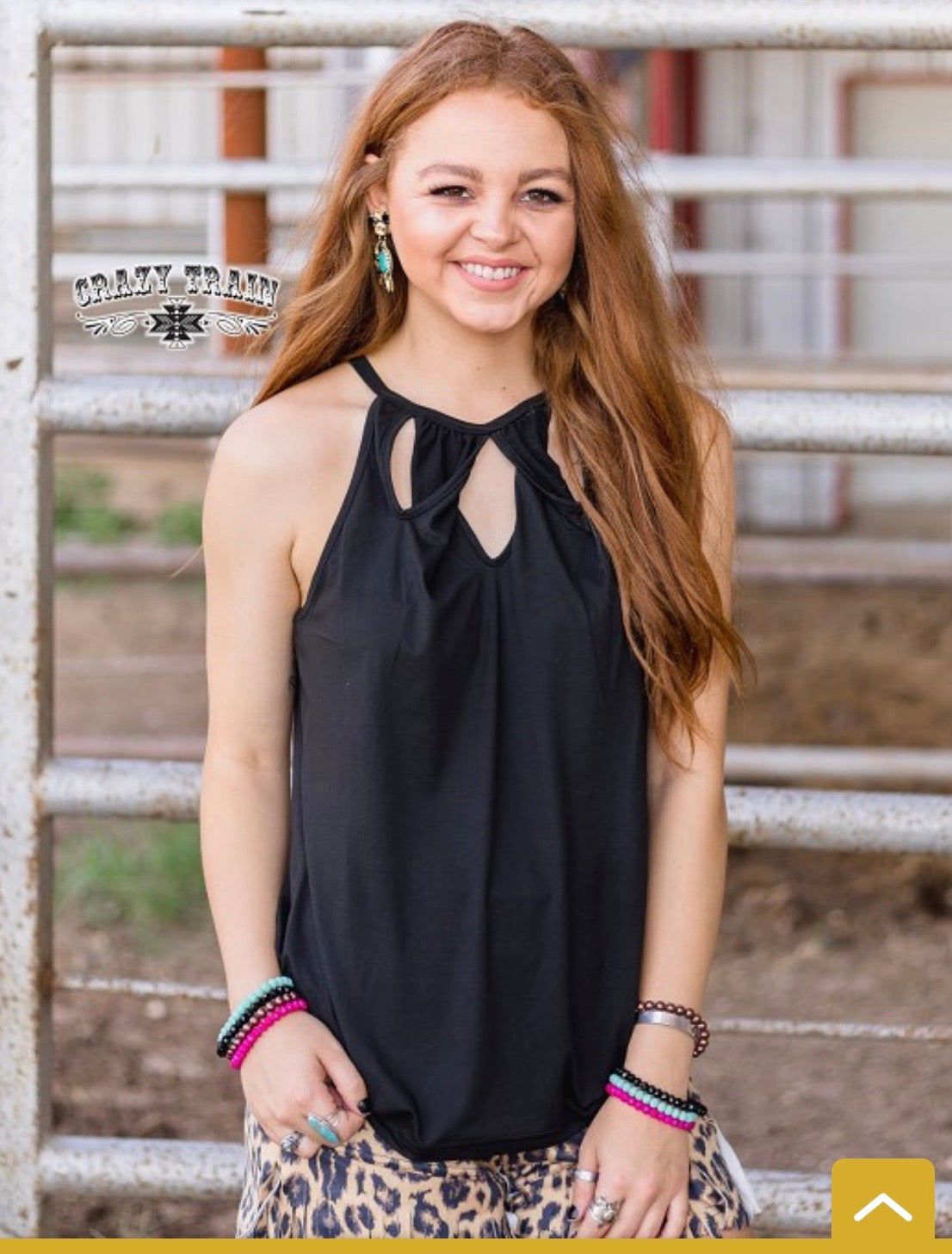 Black Cut Out Tank