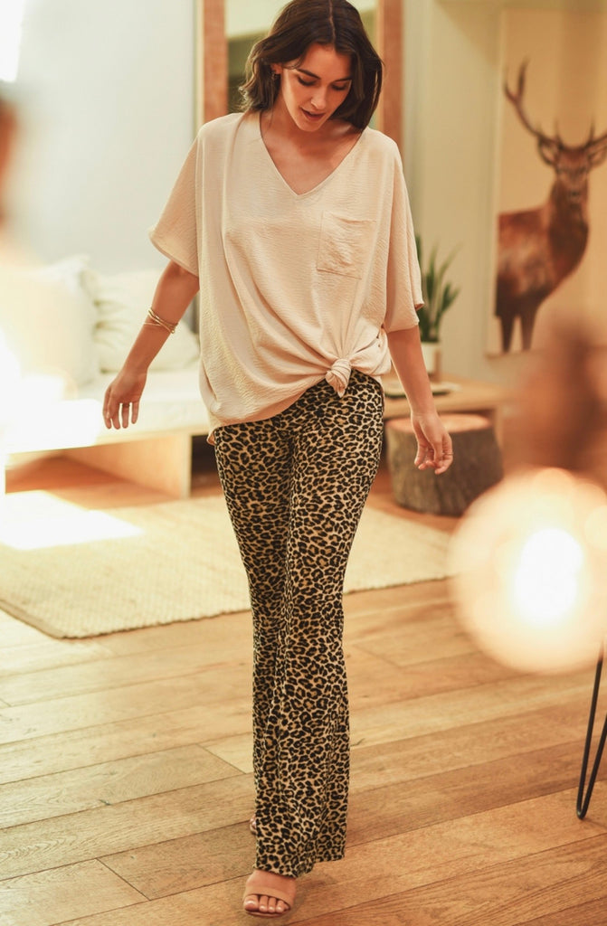 Leopard Print Flare Pants – Courtney B's Boutique