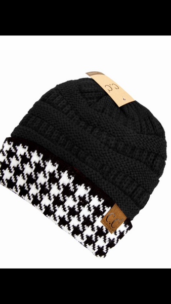 Houndstooth C.C. Beanies