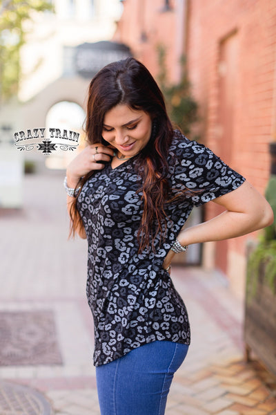 Wild Style Black Leopard Print Top