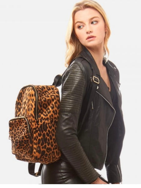 Leopard Print Backpack