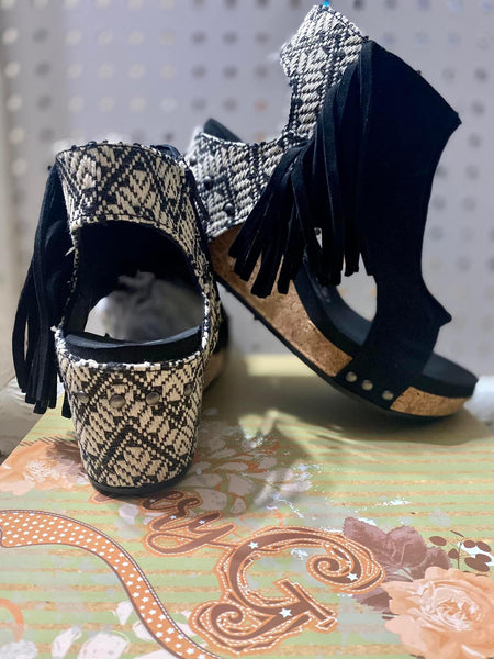 Tramonte Black Wedge Sandal