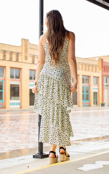 Cream Dalmatian Print Maxi