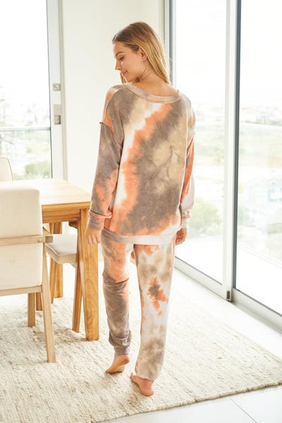 Rust Tie Dye Lounge Set